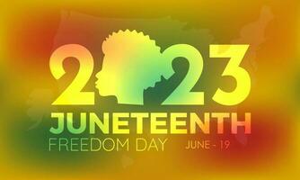 2023 concept juneteenth Afrikaanse vrijheid viering vector illustratie sjabloon