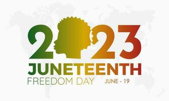 2023 concept juneteenth Afrikaanse vrijheid viering vector illustratie sjabloon