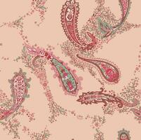 bloeiend paisley bloemen en gebladerte, afdrukken vector