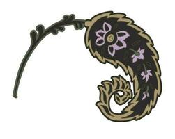 bloem gebladerte en bloesem, paisley ornamenten vector