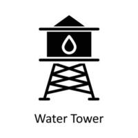 water toren vector solide icoon ontwerp illustratie. landbouw symbool Aan wit achtergrond eps 10 het dossier