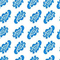 bloeiend blauw bloemen, wijnoogst gebladerte prints vector