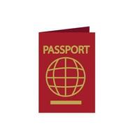 paspoort geïsoleerd icoon, reizen en toerisme concept vector