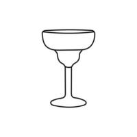 margarita glas cocktail lijn gemakkelijk creatief logo vector