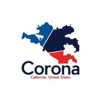 corona stad kaart meetkundig illustratie ontwerp vector