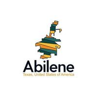 abilene Texas stad kaart illustratie creatief ontwerp vector