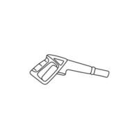 water geweer speelgoed- lijn gemakkelijk logo vector