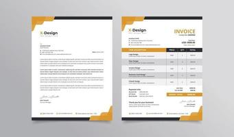 corporate business branding identiteit stationair ontwerp briefpapier en factuurontwerp vector