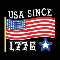 4e juli Verenigde Staten van Amerika onafhankelijkheid dag grafisch ontwerp voor t-shirt, kaarten, kader kunstwerk, Tassen, mokken, stickers, tuimelaars, telefoon gevallen, afdrukken enz. vector
