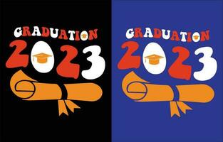 diploma uitreiking 2023 citaat ontwerp voor t-shirt, kaarten, kader kunstwerk, Tassen, mokken, stickers, tuimelaars, telefoon gevallen, afdrukken enz. vector