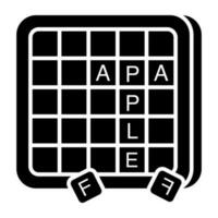 perfect ontwerp icoon van alfabet bord spel vector