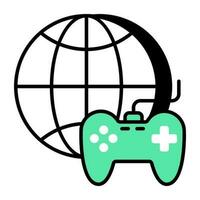 modern ontwerp icoon van globaal gaming vector