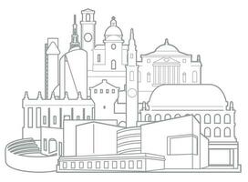 Vicenza Italië horizon vector illustratie