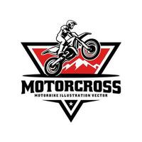 motorcross illustratie logo vector sjabloon