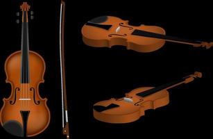 geïsoleerde viool illustratie vector