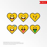 set van liefde emoji concept iconen met verschillende emoties vector illustratie 3