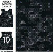 abstract zeshoek concept vector Jersey patroon sjabloon voor het drukken of sublimatie sport- uniformen Amerikaans voetbal volleybal basketbal e-sport wielersport en visvangst vrij vector.