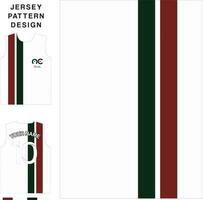 streep lijn verticaal groen en rood concept vector Jersey patroon sjabloon voor het drukken of sublimatie sport- uniformen Amerikaans voetbal volleybal basketbal e-sport wielersport en visvangst vrij vector.