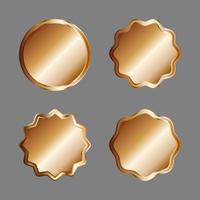 gouden badge of labels vector