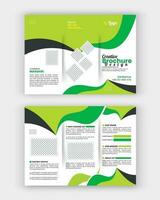 bedrijf brochure sjabloon in tri vouwen indeling. zakelijke ontwerp brochure met minimaal ontwerp sjabloon in a4. vector