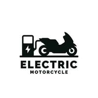 elektrisch motorfiets logo ontwerp vector