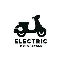 elektrisch motorfiets logo ontwerp vector