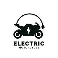 elektrisch motorfiets logo ontwerp vector