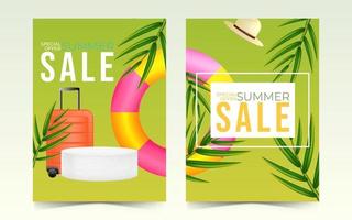 zomer verkoop poster sjabloon voor promotie vector