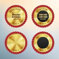 luxe gouden badges en labels premium kwaliteit product vectorillustratie vector