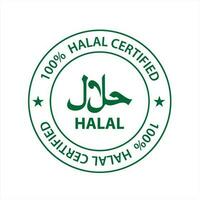 vector halal logo. halal insigne, ronde postzegel en vector logo. halal teken ontwerp