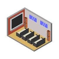 isometrische bioscoopkamer vector