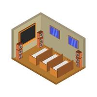 isometrische bioscoopkamer vector