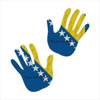 Bosnië vlag hand- vector