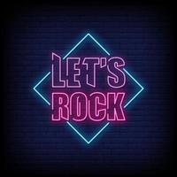 laat rock neonreclame stijl tekst vector