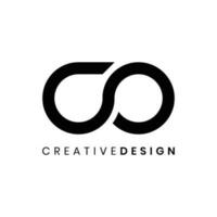 creatief monogram eerste co logo ontwerp vector. modern brief co oneindigheid concept vector