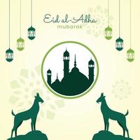 islamitische bannerillustratie eid al adha voor posts op sociale media vector