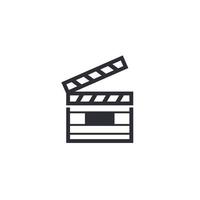 Filmklapper pictogram op wit vector