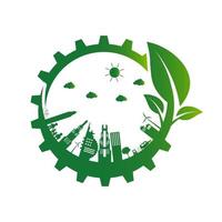 ecologie versnelling groen eco stadsontwerp vector