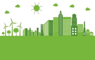 groene ecologie stad concept vector
