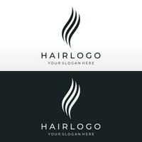 luxe en mooi haar- Golf abstract logo ontwerp.logo voor bedrijf, salon, schoonheid, kapper, zorg. vector