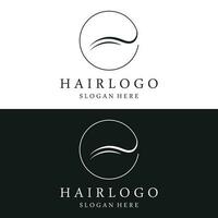 luxe en mooi haar- Golf abstract logo ontwerp.logo voor bedrijf, salon, schoonheid, kapper, zorg. vector