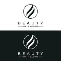 luxe en mooi haar- Golf abstract logo ontwerp.logo voor bedrijf, salon, schoonheid, kapper, zorg. vector