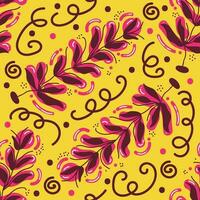 naadloos bloemen patroon in retro 90s stijl. schattig botanisch hedendaags patroon. modieus en wijnoogst grafiek voor mode, behang, omhulsel papier, achtergrond, afdrukken, kleding stof, textiel en kleding vector