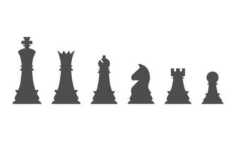 schaak stukken pictogrammen set. vector illustratie.