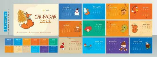 jaarlijks bureau kalender ontwerp. vector