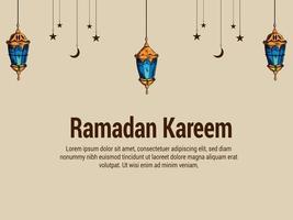 platte ontwerp van ramadan kareem vector illustratie achtergrond