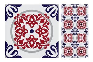 vintage tegels patronen antiek naadloos ontwerp in vectorillustratie vector