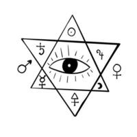 mystiek element alchemistisch transformatie ontvangen de filosoof steen vector illustratie