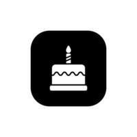 verjaardag taart icoon vector geïsoleerd Aan plein achtergrond