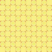 naadloos patroon met citroen plakjes Aan schaakbord voor spandoeken, kaarten, flyers, sociaal media achtergronden, enz. vector